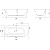 Mexen Oval Slim freistehende Anbauwanne 170 x 80 cm, weiß, Überlauf chrom - 52661708000-01