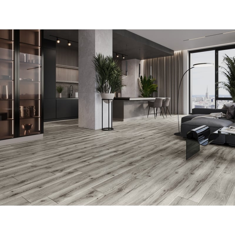 Mexen Ontario Probe von LVT-Vinylpaneelen Dryback 2,5 mm, PVC-Unterlage, 4 V-Fugen, Eiche - F1303-S