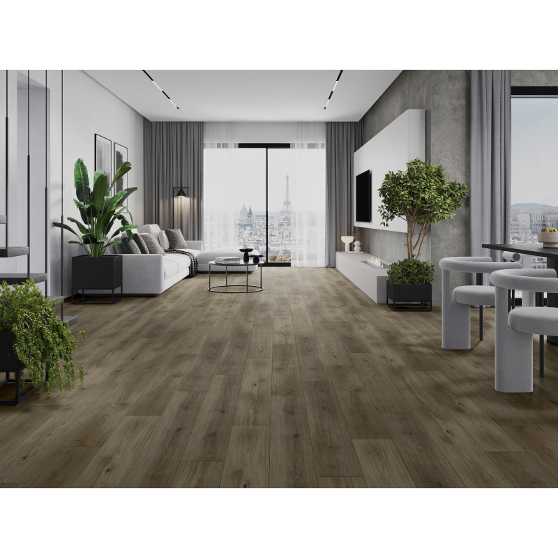 Mexen Perry Probe von Vinylpaneelen LVT Dryback 2,5 mm, PVC-Unterlage, 4 V-Fuge, Eiche - F1321-S