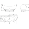 Mexen Vea Wanne freistehend transparent 180 x 80 cm, Stopfen Chrom - 58091808008