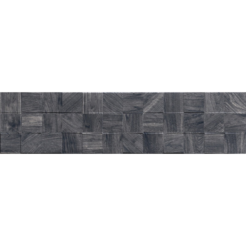 Mexen Riga Lyon Black Beispiel glasierte rektifizierte Feinsteinzeugfliese G1, holzähnliche Wandfliese, matt - TL713-50-S