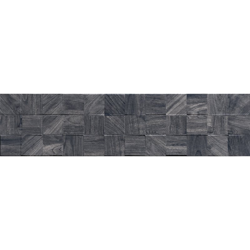 Mexen Riga Lyon Black Beispiel glasierte rektifizierte Feinsteinzeugfliese G1, holzähnliche Wandfliese, matt - TL713-50-S