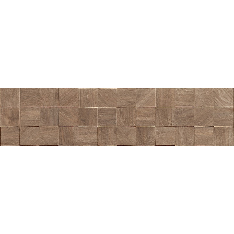 Mexen Riga Lyon Brown Probe glasierte rektifizierte Feinsteinzeugfliese, holzähnliche Wandfliese, matt - TL713-51-S