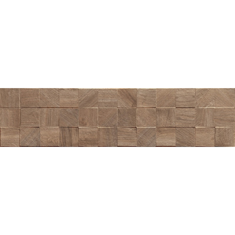 Mexen Riga Lyon Brown Probe glasierte rektifizierte Feinsteinzeugfliese, holzähnliche Wandfliese, matt - TL713-51-S