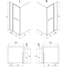 Mexen Linea Schiebetüren für die Dusche 100 cm, transparent, chrom - 8E1-100-000-01-01