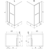 Mexen Linea Schiebeduschtür 85 cm, transparent, schwarz - 8E1-085-000-70-70