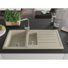 Mexen Andres Granitspüle 1,5-Becken mit Abtropffläche und Küchenarmatur Rita, beige - 6515-69-670300-00