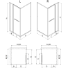Mexen Linea Schiebeduschkabine 100 x 80 cm, transparent, schwarz - 8E1-100-080-70-70