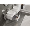 Mexen Orio Badezimmerunterschrank 50 cm mit Arbeitsplatte, 1 Schublade, weiß glänzend - 91A10-05023-1-BFC00