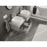 Mexen Orio Badezimmerschrank unter dem Waschbecken 50 cm mit Arbeitsplatte, 1 Schublade, grau matt - 91A10-05023-1-BFC62