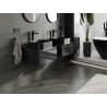 Mexen Orio Badezimmerschrank unter Waschbecken 50 cm mit Arbeitsplatte, 1 Schublade, schwarzer Hochglanz - 91A10-05023-1-BFC70