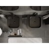 Mexen Orio Badezimmerschrank 50 cm mit Arbeitsplatte, 1 Schublade, Schwarz Matt - 91A10-05023-1-BFC71