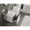Mexen Orio Badezimmerunterschrank 50 cm mit Platte, 1 Schublade, weiß glänzend - 91A10-05047-1-BFC00