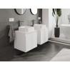 Mexen Orio Badezimmerschrank unter Waschbecken 50 cm mit Arbeitsplatte, 1 Schublade, weiß matt - 91A10-05047-1-BFC01