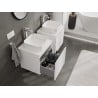 Mexen Orio Badezimmerschrank unter Waschbecken 50 cm mit Arbeitsplatte, 1 Schublade, weiß matt - 91A10-05047-1-BFC01