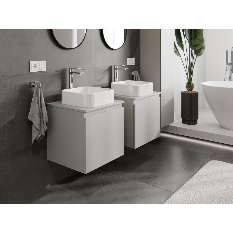 Mexen Orio Waschtischunterschrank 50 cm mit Arbeitsplatte, 1 Schublade, Grau Matt - 91A10-05047-1-BFC62