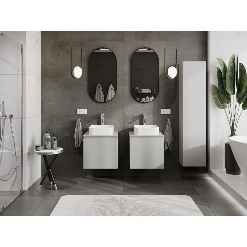 Mexen Orio Waschtischunterschrank 50 cm mit Arbeitsplatte, 1 Schublade, Grau Matt - 91A10-05047-1-BFC62