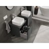 Mexen Orio Badezimmerunterschrank 50 cm mit Platte, 1 Schublade, Graphit matt - 91A10-05047-1-BFC66