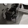 Mexen Orio Badezimmerunterschrank 50 cm mit Platte, 1 Schublade, schwarz glänzend - 91A10-05047-1-BFC70