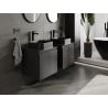 Mexen Orio Badezimmerunterschrank 50 cm mit Platte, 1 Schublade, schwarz matt - 91A10-05047-1-BFC71