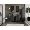 Mexen Orio Badezimmerunterschrank 50 cm mit Platte, 1 Schublade, schwarz matt - 91A10-05047-1-BFC71