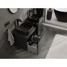 Mexen Orio Badezimmerunterschrank 50 cm mit Platte, 1 Schublade, schwarz matt - 91A10-05047-1-BFC71