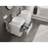 Mexen Orio Badezimmerschrank 50 cm mit Waschtisch, 2 Schubladen, weißer Glanz - 91A10-05047-2-BFFC00