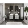Mexen Orio Badezimmer-Unterschrank 50 cm mit Arbeitsplatte, 2 Schubladen, Grau Matt - 91A10-05047-2-BFFC62