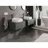 Mexen Orio Badezimmerschrank 60 cm mit Waschtischplatte, 1 Schublade, mattes Graphit - 91A10-06023-1-BFC66