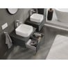 Mexen Orio Badezimmerschrank 60 cm mit Waschtischplatte, 1 Schublade, mattes Graphit - 91A10-06023-1-BFC66