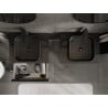 Mexen Orio Badezimmerschrank für Waschbecken 60 cm mit Arbeitsplatte, 1 Schublade, schwarzer Glanz - 91A10-06023-1-BFC70