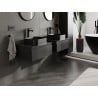 Mexen Orio Badezimmerschrank 60 cm mit Arbeitsplatte, 1 Schublade, schwarz matt - 91A10-06023-1-BFC71