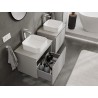 Mexen Orio Badezimmerschrank unter Waschbecken 60 cm mit Arbeitsplatte, 1 Schublade, Grau Matt - 91A10-06047-1-BFC62