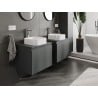 Mexen Orio Badezimmerunterschrank 60 cm mit Arbeitsplatte, 1 Schublade, Graphit matt - 91A10-06047-1-BFC66