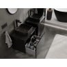 Mexen Orio Badezimmerschrank Unterschrank 60 cm mit Arbeitsplatte, 1 Schublade, Schwarz Hochglanz - 91A10-06047-1-BFC70