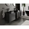 Mexen Orio Badezimmerschrank für Waschbecken 60 cm mit Arbeitsplatte, 1 Schublade, schwarz matt - 91A10-06047-1-BFC71