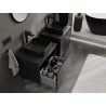 Mexen Orio Badezimmerschrank für Waschbecken 60 cm mit Arbeitsplatte, 1 Schublade, schwarz matt - 91A10-06047-1-BFC71