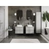 Mexen Orio Badezimmer-Unterschrank 60 cm mit Arbeitsplatte, 2 Schubladen, grau matt - 91A10-06047-2-BFFC62