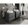 Mexen Orio Badezimmerunterschrank 60 cm mit Arbeitsplatte, 2 Schubladen, matt Graphit - 91A10-06047-2-BFFC66