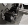 Mexen Orio Badezimmer-Unterschrank 60 cm mit Arbeitsplatte, 2 Schubladen, schwarz glänzend - 91A10-06047-2-BFFC70