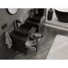 Mexen Orio Badezimmerunterschrank 60 cm mit Arbeitsplatte, 2 Schubladen, Schwarz Matt - 91A10-06047-2-BFFC71