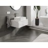 Mexen Orio Badezimmerschrank für Waschtisch 70 cm mit Platte, 1 Schublade, Weiß Glanz - 91A10-07023-1-BFC00