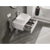 Mexen Orio Badezimmerschrank unter dem Waschbecken 70 cm mit Arbeitsplatte, 1 Schublade, weiß matt - 91A10-07023-1-BFC01