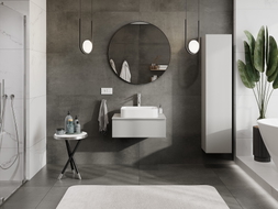 Mexen Orio Badezimmerunterschrank 70 cm mit Arbeitsplatte, 1 Schublade, grau matt - 91A10-07023-1-BFC62
