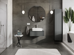 Mexen Orio Badezimmer-Unterschrank 70 cm mit Arbeitsplatte, 1 Schublade, Graphit matt - 91A10-07023-1-BFC66