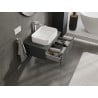 Mexen Orio Badezimmer-Unterschrank 70 cm mit Arbeitsplatte, 1 Schublade, Graphit matt - 91A10-07023-1-BFC66