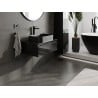 Mexen Orio Badmöbel Unterschrank 70 cm mit Arbeitsplatte, 1 Schublade, schwarz glänzend - 91A10-07023-1-BFC70