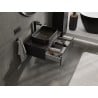 Mexen Orio Badezimmerschrank unter dem Waschbecken 70 cm mit Platte, 1 Schublade, schwarz matt - 91A10-07023-1-BFC71