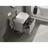 Mexen Orio Badezimmerschrank unter Waschbecken 70 cm mit Arbeitsplatte, 1 Schublade, grau matt - 91A10-07047-1-BFC62