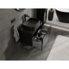 Mexen Orio Badezimmerschrank 70 cm mit Arbeitsplatte, 1 Schublade, schwarz glänzend - 91A10-07047-1-BFC70